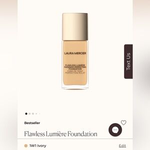 Laura Mercier Flawless Lumiere Radiance Perfecting Foundation Ivory 1W1